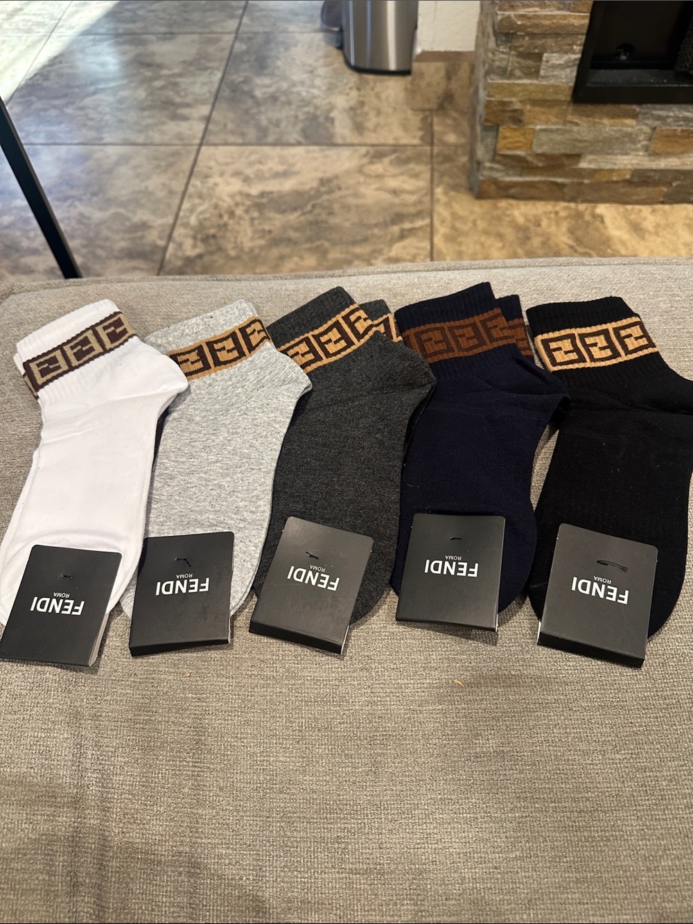 Logo Ankle Socks - Assorted Colors (5-Pack)